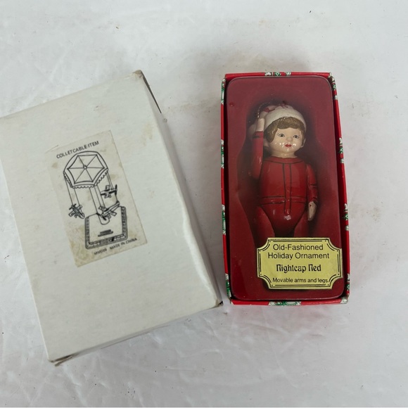 Bundle of tin toy airplane ride & ornament-nightcap Ned-IOB - Picture 2 of 12
